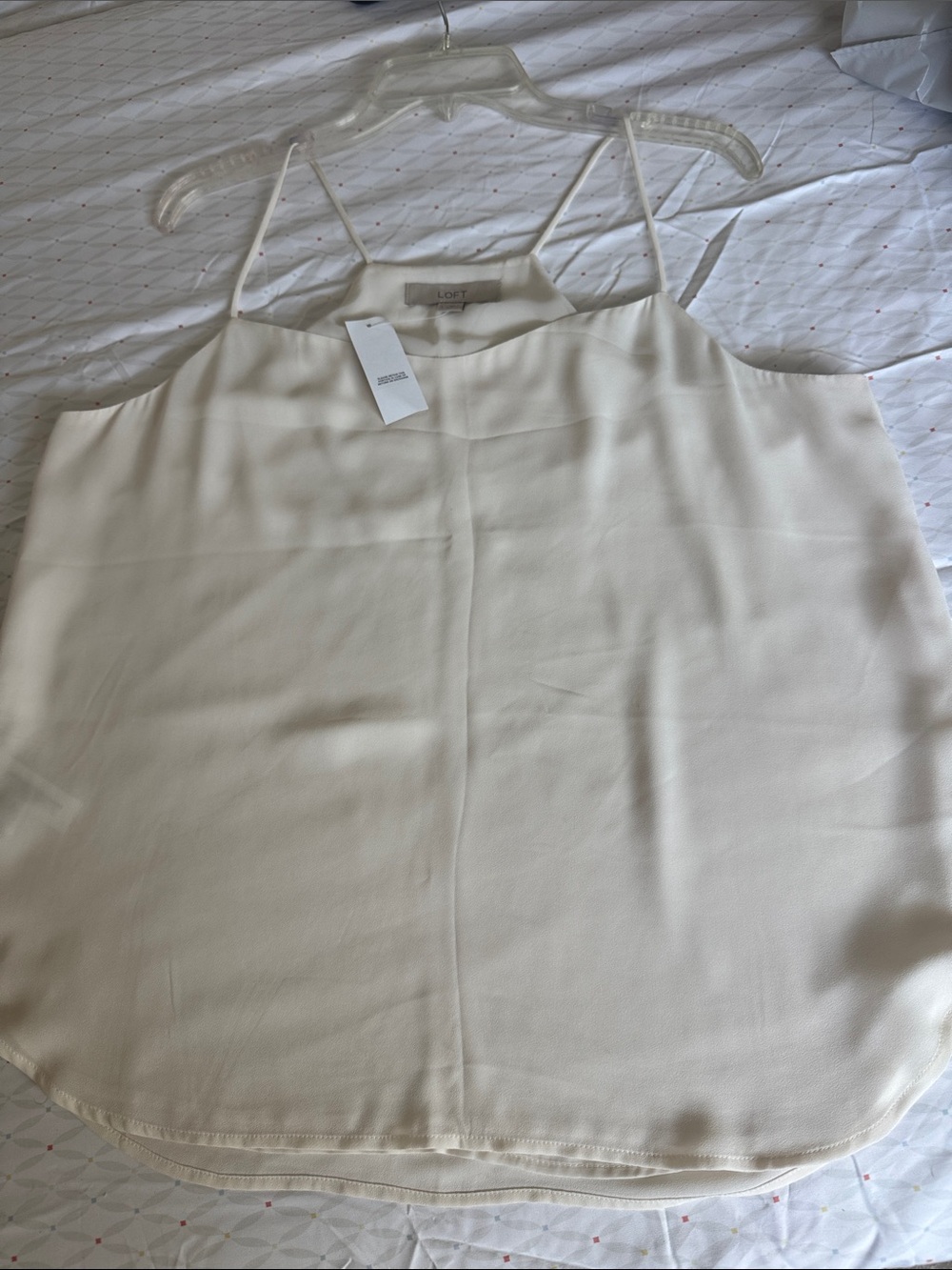 LOFT Ivory Adjustable Strap Camisole